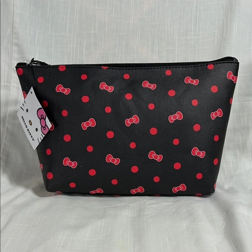 Hello Kitty Black Pouch with Red Bow Accents
